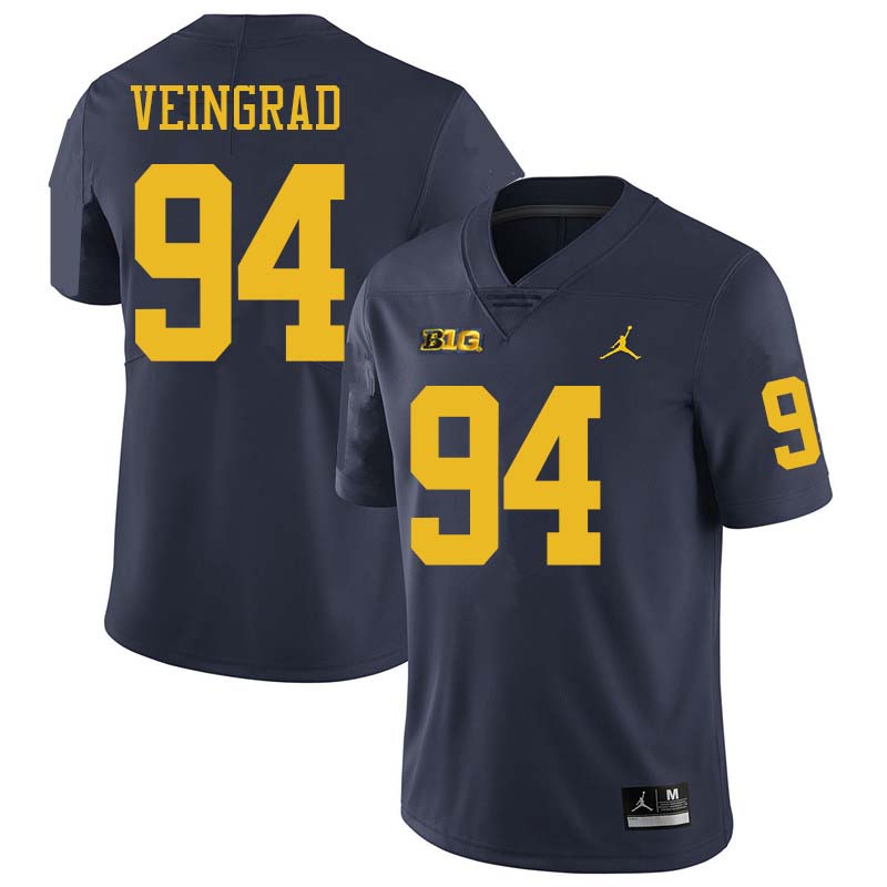 Jordan Brand Men #94 Ryan Veingrad Michigan Wolverines College Football Jerseys Sale-Navy